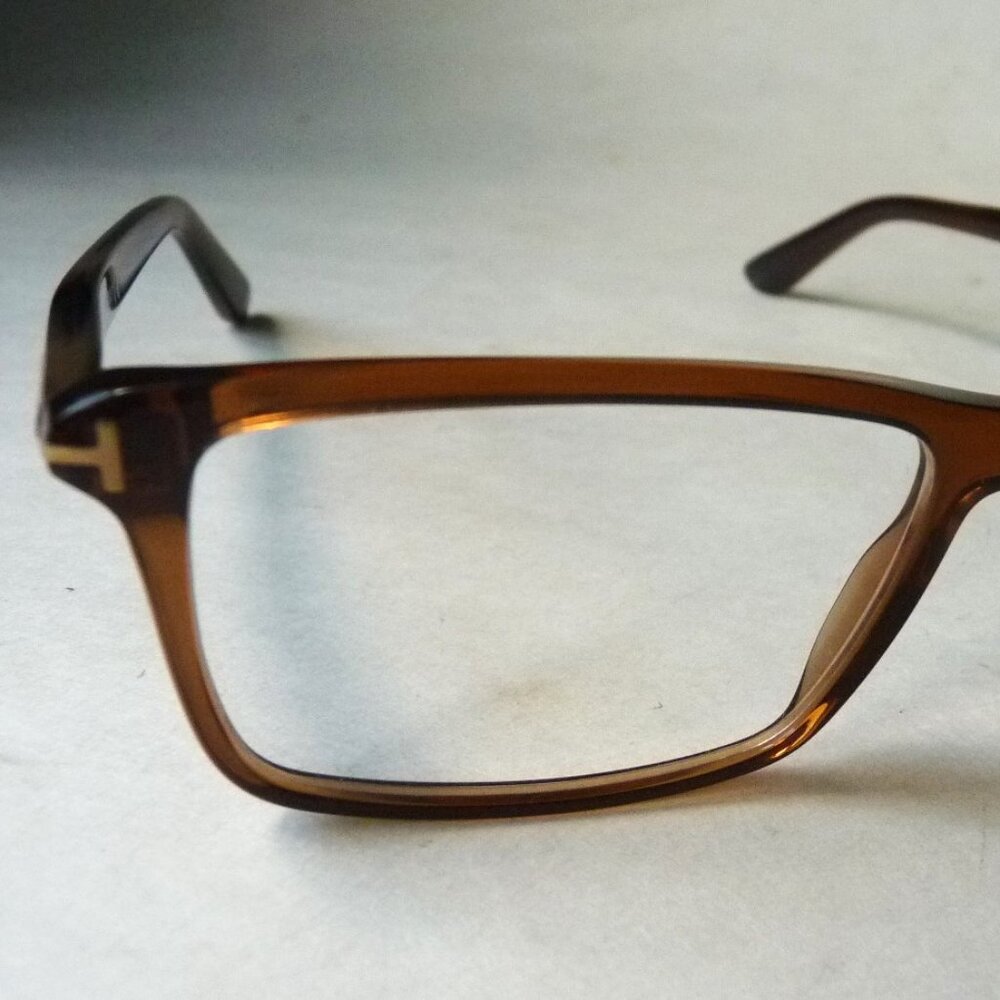 Tom Ford Brown Rectangular Frames Eyeglasses Demo… - image 1